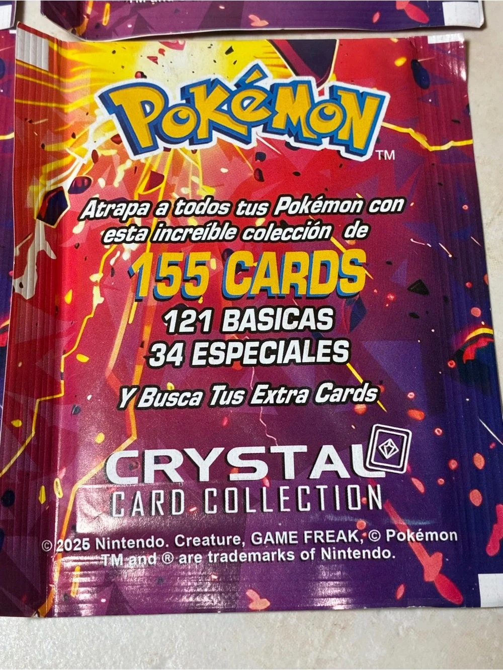 4 packs 2025 Pokemon Crystal Dark Card Collection